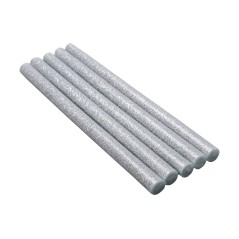 Wkłady klejowe 11.2 mm x 200 mm, brokatowe, srebrne, 5 szt.