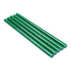Wkłady klejowe 11.2 mm x 200 mm, brokatowe, zielone, 5 szt.