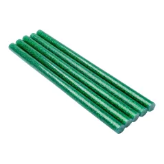 Wkłady klejowe 11.2 mm x 200 mm, brokatowe, zielone, 5 szt.