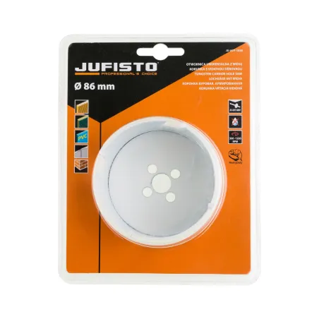 Otwornica z płytkami z węglika spiekanego 86 mm do płyt MDF, tworzyw sztucznych, drewna