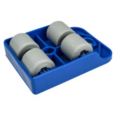 Rolki transportowe do mebli 103 x 79 mm, udźwig 150 kg, kółka gumowe