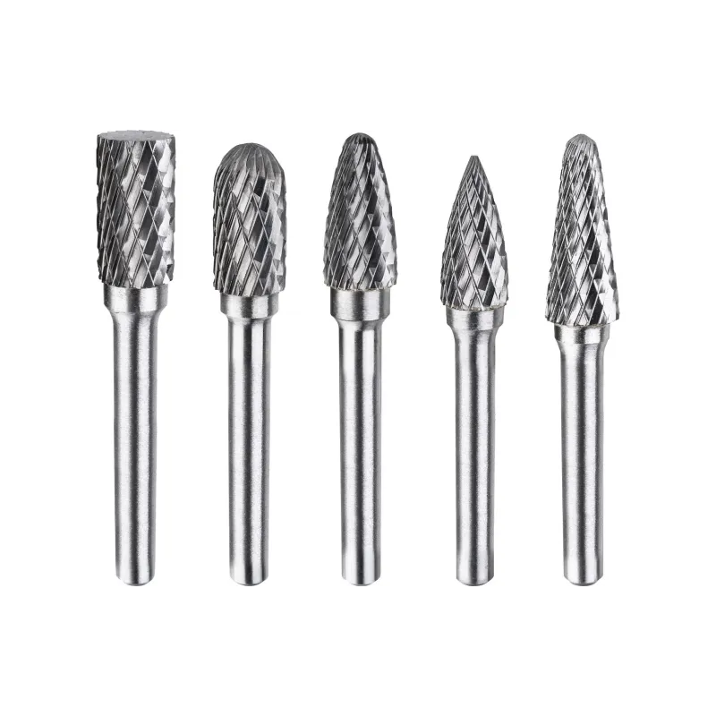 Zestaw frezów trzpieniowych do metalu pilnik wykonany z węglika, typy A1020, C1020, G1020, F1020, L1025, 5 szt. Zestaw frezów trzpieniowych do metalu pilnik wykonany z węglika, typy A1020, C1020, G1020, F1020, L1025, 5 szt.