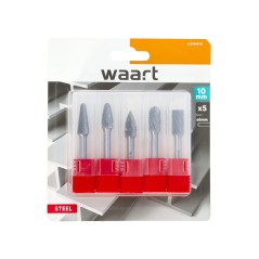 Zestaw frezów trzpieniowych do metalu pilnik wykonany z węglika, typy A1020, C1020, G1020, F1020, L1025, 5 szt.