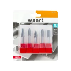 Zestaw frezów trzpieniowych do metalu pilnik wykonany z węglika, typy A1020, C1020, G1020, F1020, L1025, 5 szt.