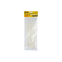 Opaski zaciskowe 4.8 x 250 mm, nylonowe, białe, 100 szt.