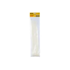Opaski zaciskowe 4.8 x 430 mm, nylonowe, białe, 100 szt.
