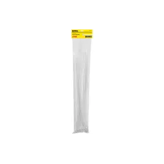 Opaski zaciskowe 9.0 x 720 mm, nylonowe, białe, 100 szt.