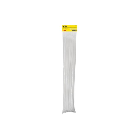 Opaski zaciskowe 9.0 x 900 mm, nylonowe, białe, 100 szt.