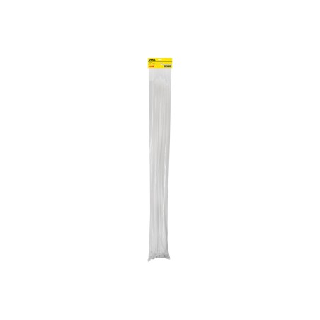 Opaski zaciskowe 9.0 x 1200 mm, nylonowe, białe, 100 szt.
