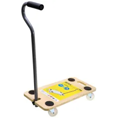 Platforma transportowa 580 x 290 mm, udźwig 200 kg, prostokątna, z dyszlem