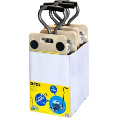 Platforma transportowa 580 x 290 mm, udźwig 200 kg, prostokątna, z dyszlem