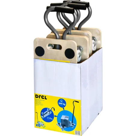 Platforma transportowa 580 x 290 mm, udźwig 200 kg, prostokątna, z dyszlem