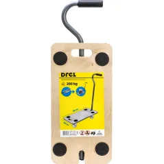 Platforma transportowa 580 x 290 mm, udźwig 200 kg, prostokątna, z dyszlem