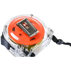 Miara zwijana stalowa 5 m, 19 mm, przeźroczysta obudowa