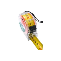 Miara zwijana stalowa 8 m, 25 mm, przeźroczysta obudowa