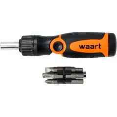 Zestaw wkrętak z przegubem i końcówki wkrętakowe, 14 szt.