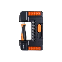 Zestaw końcówek wkrętakowych precyzyjnych z wkrętakiem, 37 szt.