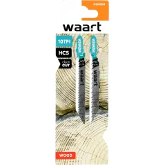 Brzeszczoty do wyrzynarek z uchwytem typu "T", 75 mm, 10TPI, do drewna, płyty wiórowej, sklejki, PVC, 2 szt.