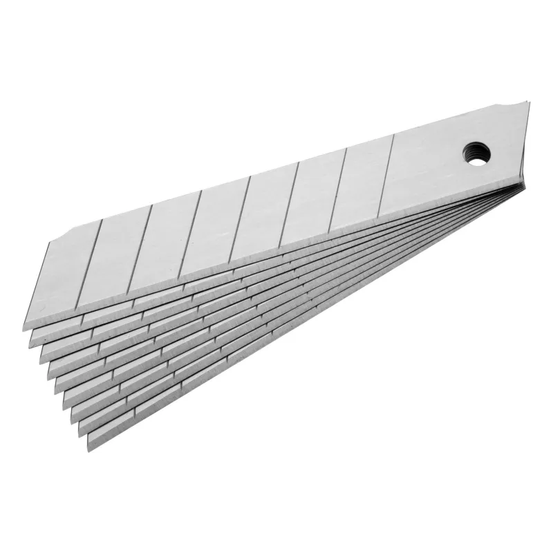 Ostrza łamane wymienne 18 mm, potrójnie ostrzone, 10 szt.