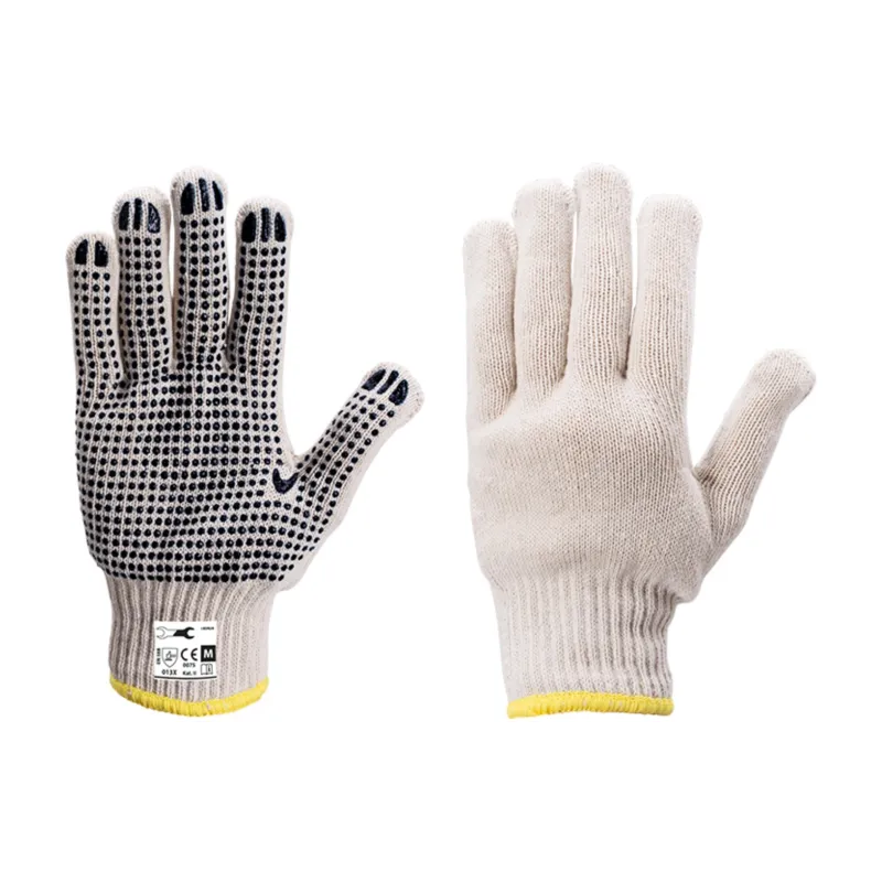 Rękawice nakrapiane PVC, rozmiar 8