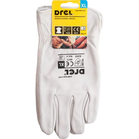Rękawice skórzane, rozmiar 10