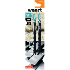 Brzeszczoty do wyrzynarek z uchwytem typu "T", 110 mm, 5/10TPI, do drewna z gwoździami, PVC, aluminium, stali, 2 szt.