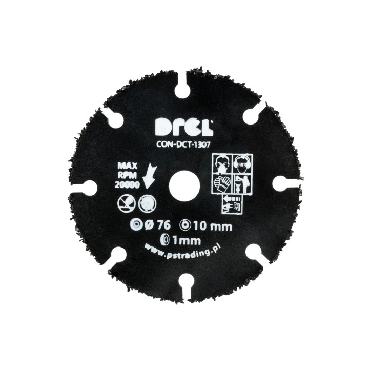 Piła tarczowa do mini pilarki 76 x 10 mm, nasyp z węglika spiekanego, uniwersalna
