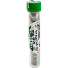 Spoiwo lutownicze bezołowiowe 1.0 mm, 14 g, Sn99.3Cu0.7, topnik SW26, fiolka