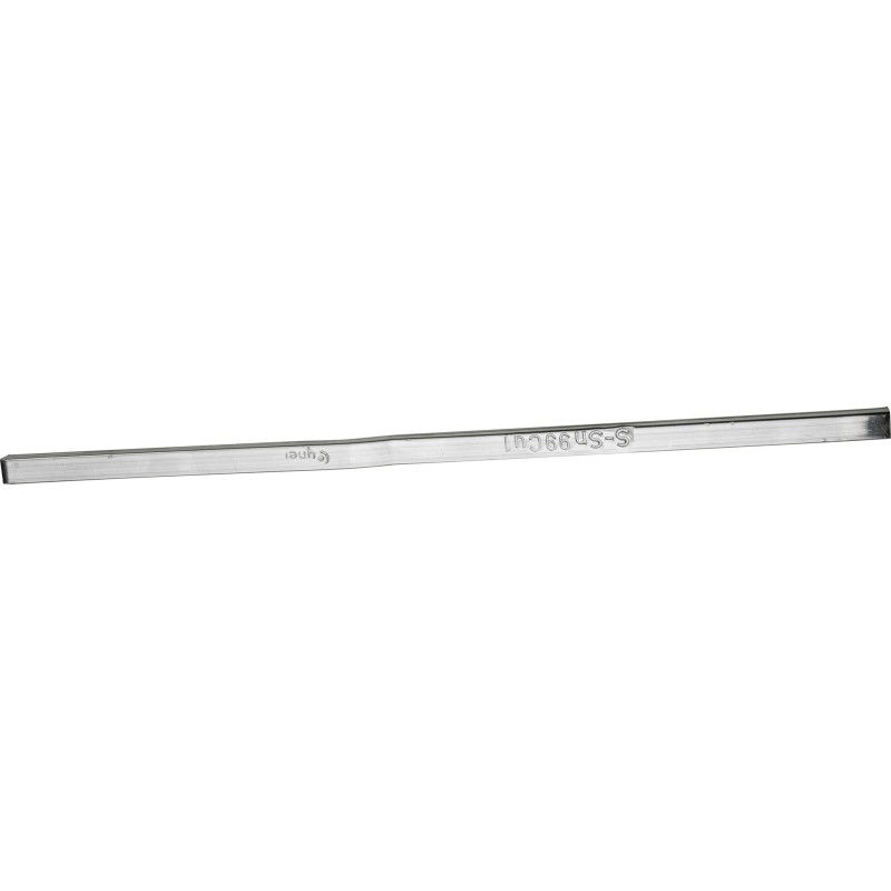 Laska cyny bezołowiowej 7 x 7 x 250 mm, 110 g, Sn99.3Cu0.7, kwadrat
