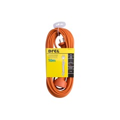 Przedłużacz ogrodowy 10 m, 2 x 1 mm2, 10 A, pomarańczowy, PVC, OMY, bez uziemienia