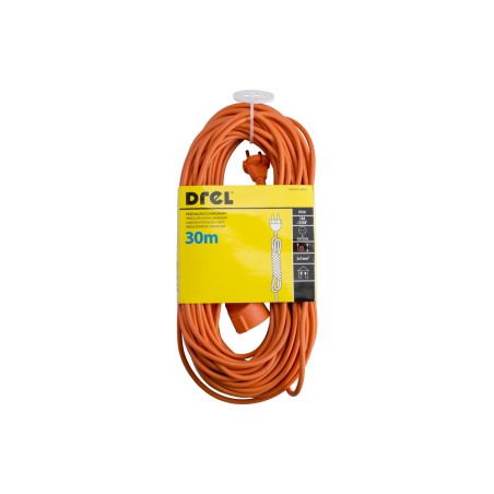 Przedłużacz ogrodowy 30m, 2 x 1 mm2, 10 A, pomarańczowy, PVC, OMY, bez uziemienia