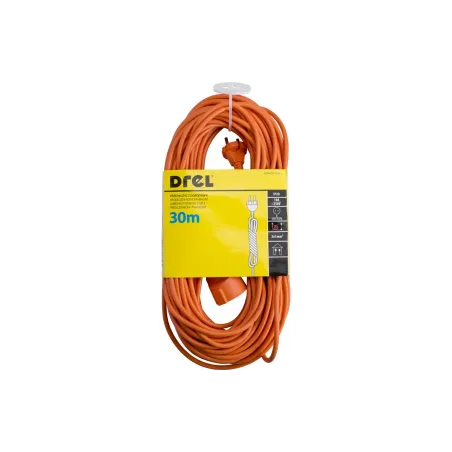 Przedłużacz ogrodowy 30m, 2 x 1 mm2, 10 A, pomarańczowy, PVC, OMY, bez uziemienia