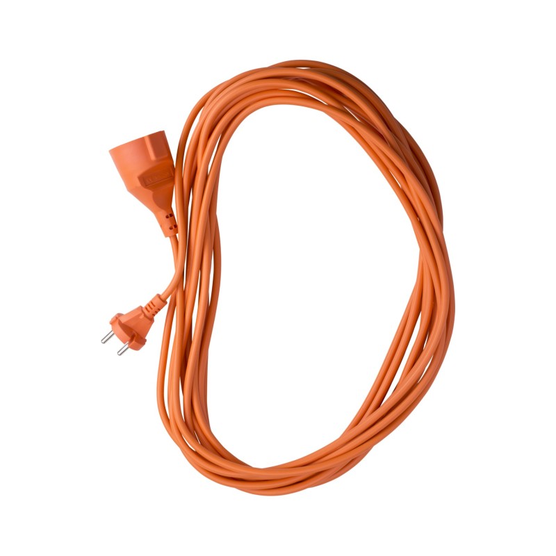 Przedłużacz ogrodowy 10 m, 3 x 1 mm2, 10 A, pomarańczowy, PVC, OMY, z uziemieniem