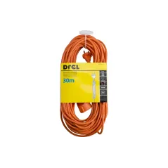 Przedłużacz ogrodowy 30m, 3 x 1 mm2, 10 A, pomarańczowy, PVC, OMY, z uziemieniem