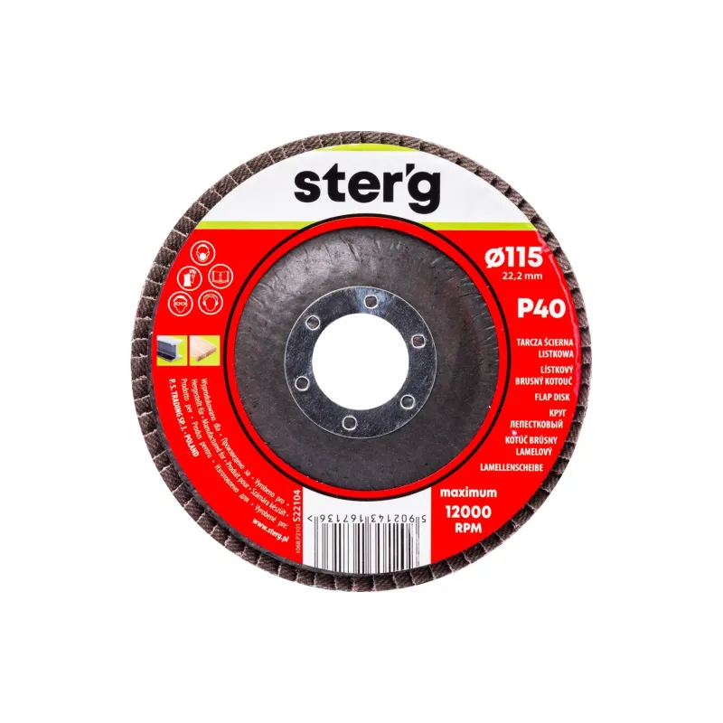 Ściernica listkowa 115 x 22.2 mm, P40