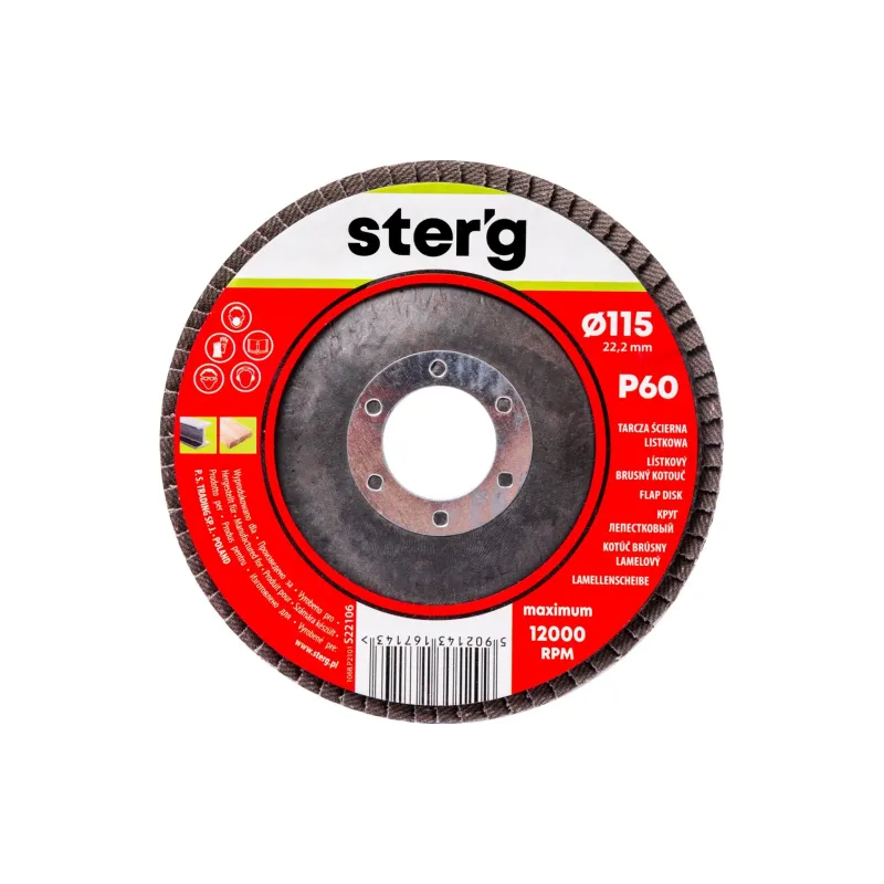 Ściernica listkowa 115 x 22.2 mm, P60