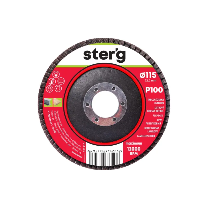 Ściernica listkowa 115 x 22.2 mm, P100 Ściernica listkowa 115 x 22.2 mm, P100