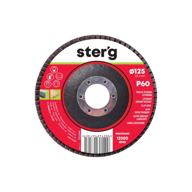 Ściernica listkowa 125 x 22.2 mm, P60 Ściernica listkowa 125 x 22.2 mm, P60