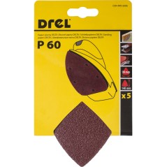 Papiery ścierne delta na rzep 98 x 140 mm, P60, 5 szt.