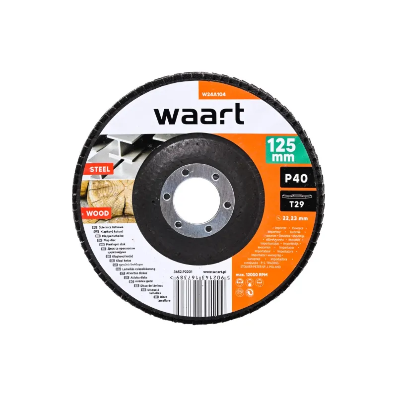 Ściernica listkowa 125 x 22.2 mm, P40 Ściernica listkowa 125 x 22.2 mm, P40