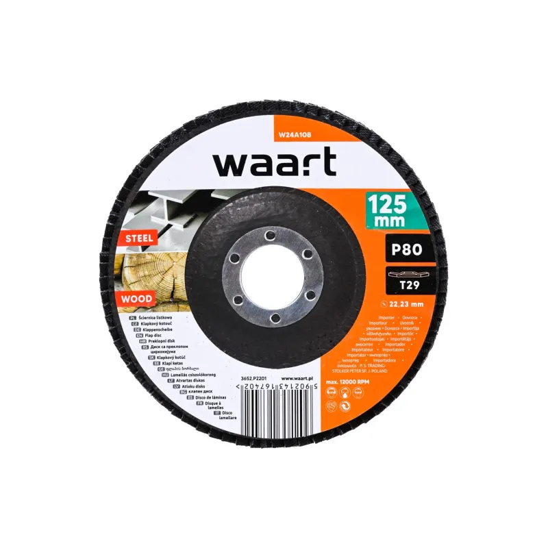 Ściernica listkowa 125 x 22.2 mm, P80 Ściernica listkowa 125 x 22.2 mm, P80