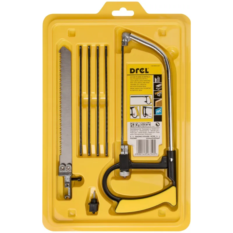 Piła do metalu z zestawem brzeszczotów, 7 szt. Piła do metalu z zestawem brzeszczotów, 7 szt.