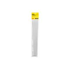 Opaski zaciskowe 7.2 x 500 mm, nylonowe, białe, 25 szt.