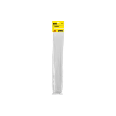 Opaski zaciskowe 7.2 x 500 mm, nylonowe, białe, 25 szt.
