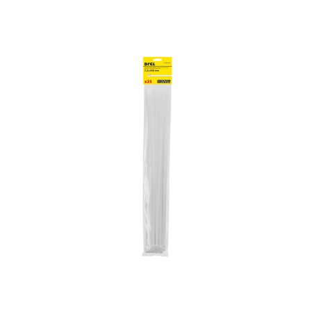 Opaski zaciskowe 7.2 x 550 mm, nylonowe, białe, 25 szt.