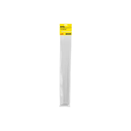 Opaski zaciskowe 7.2 x 550 mm, nylonowe, białe, 25 szt.