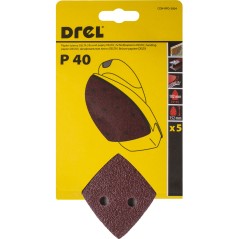Papiery ścierne żelazko na rzep 102 x 152 mm, P40, 5 szt.