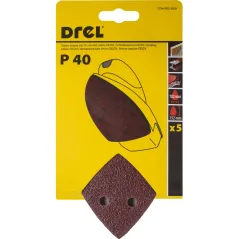 Papiery ścierne żelazko na rzep 102 x 152 mm, P40, 5 szt.