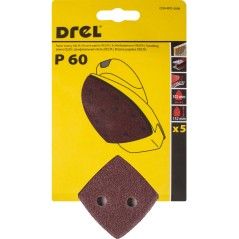 Papiery ścierne żelazko na rzep 102 x 152 mm, P60, 5 szt.