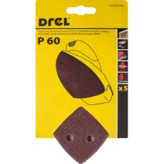 Papiery ścierne żelazko na rzep 102 x 152 mm, P60, 5 szt.